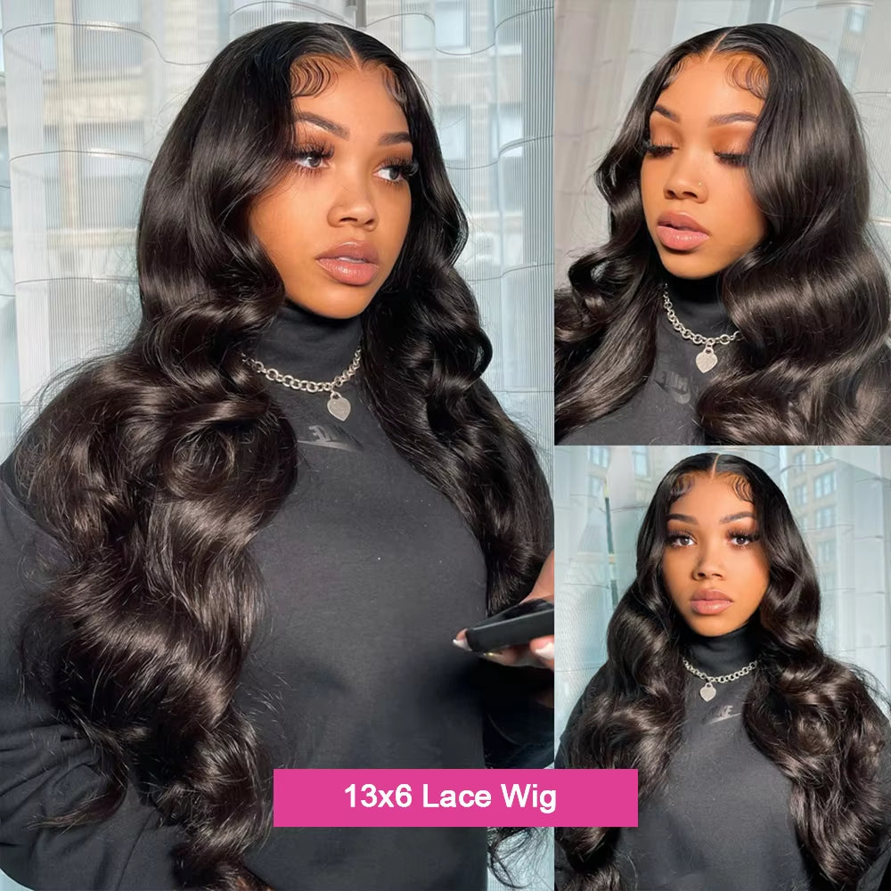 200% Density HD Transparent Lace Body Wave 13X4 13X6 Frontal Lace Human Hair Wig 360 Lace Frontal Wig Pre Plucked 5X5 Lace Wig